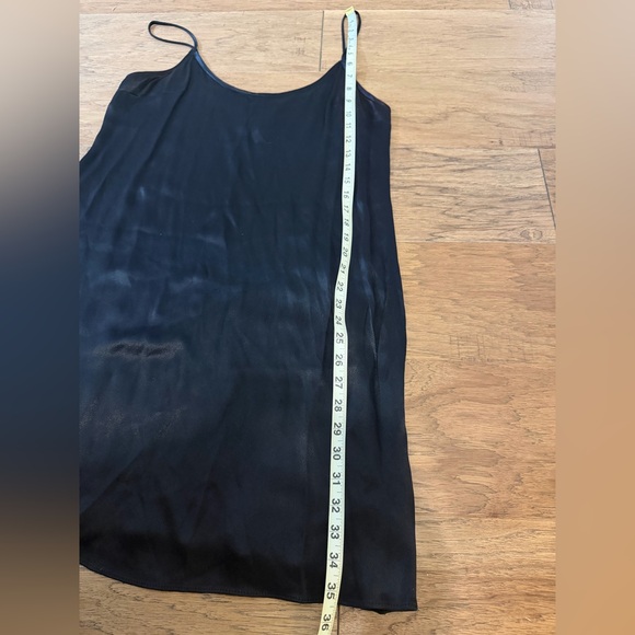 Cynthia Rowley Y2K vintage 90s Black slip Dress size 12 Silk Satin - Picture 6 of 7
